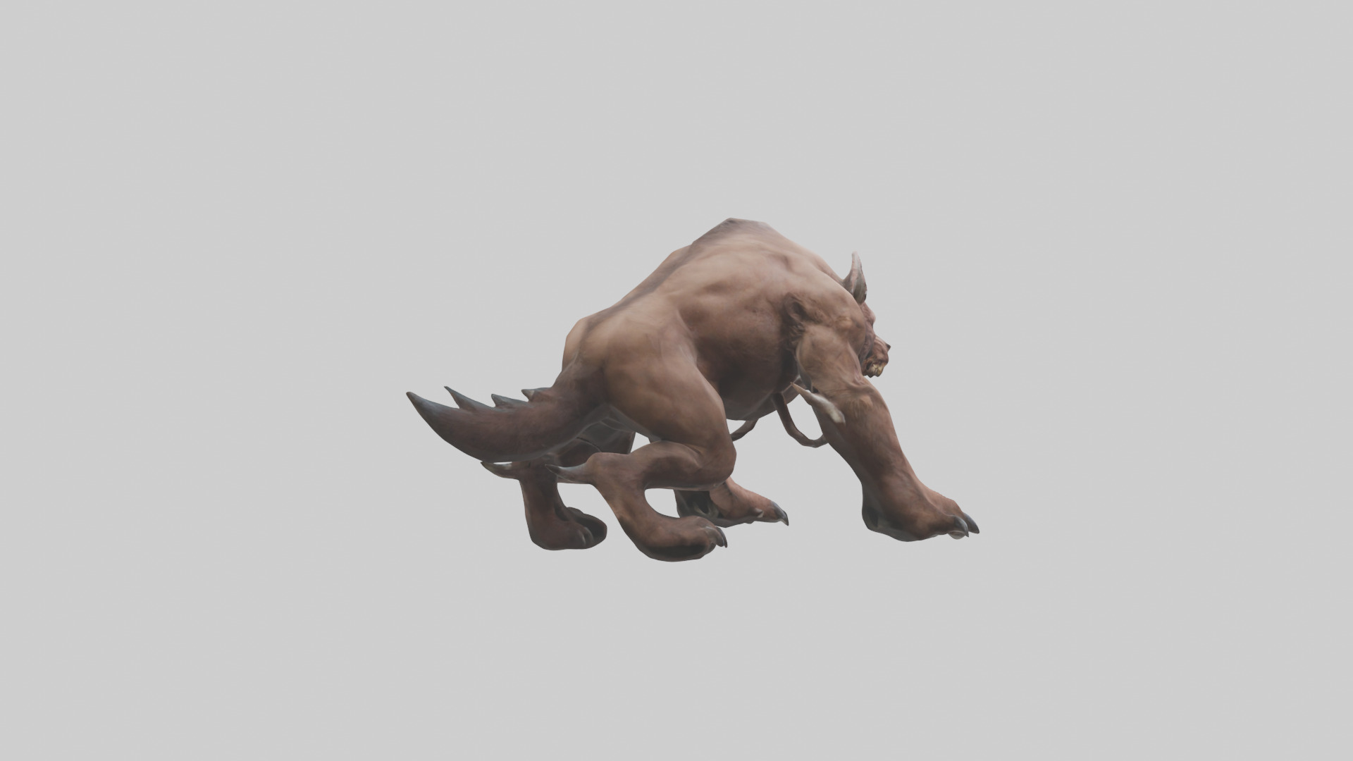 Raging Beast Model Low-poly 3D model_3