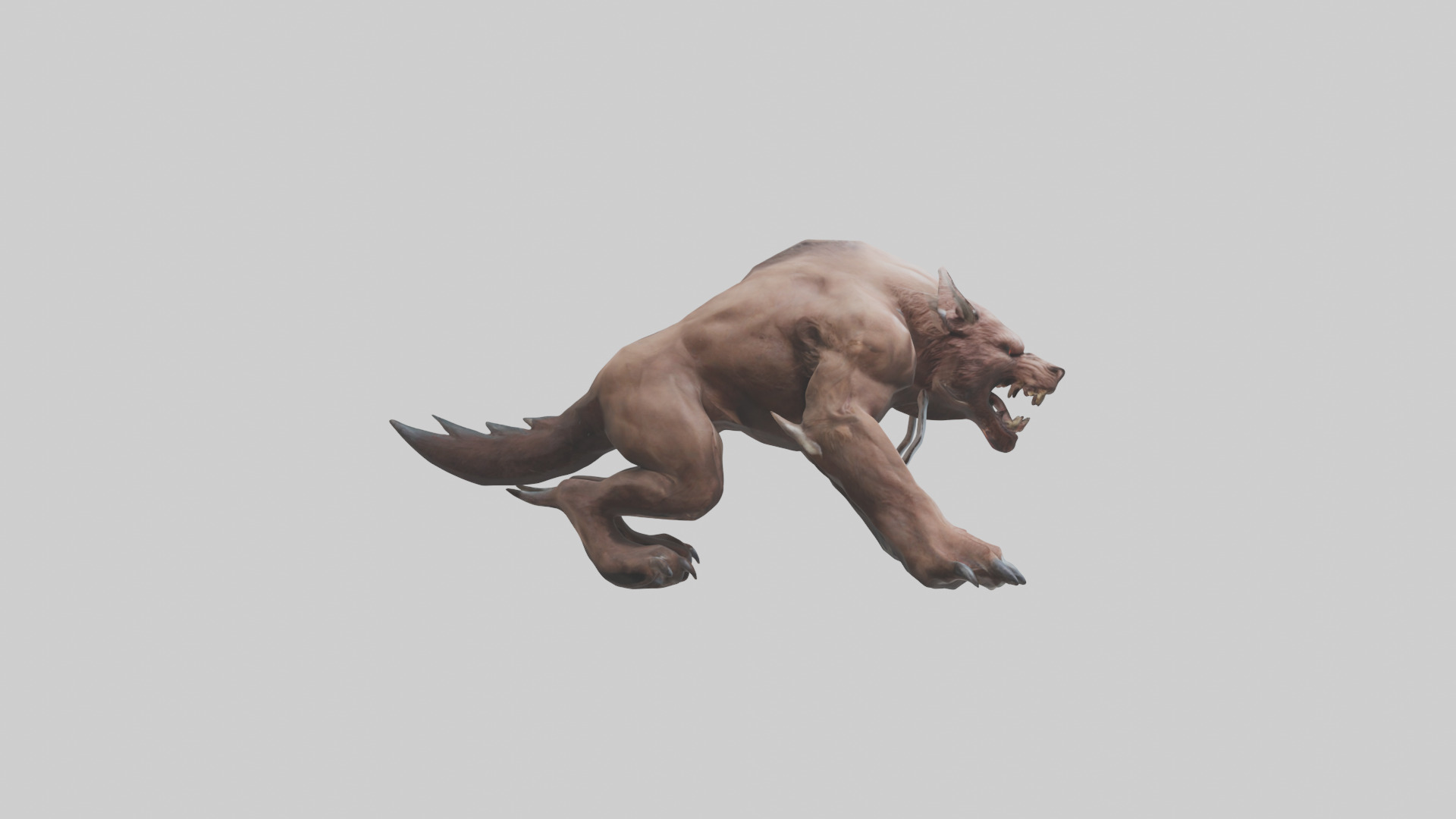 Raging Beast Model Low-poly 3D model_13