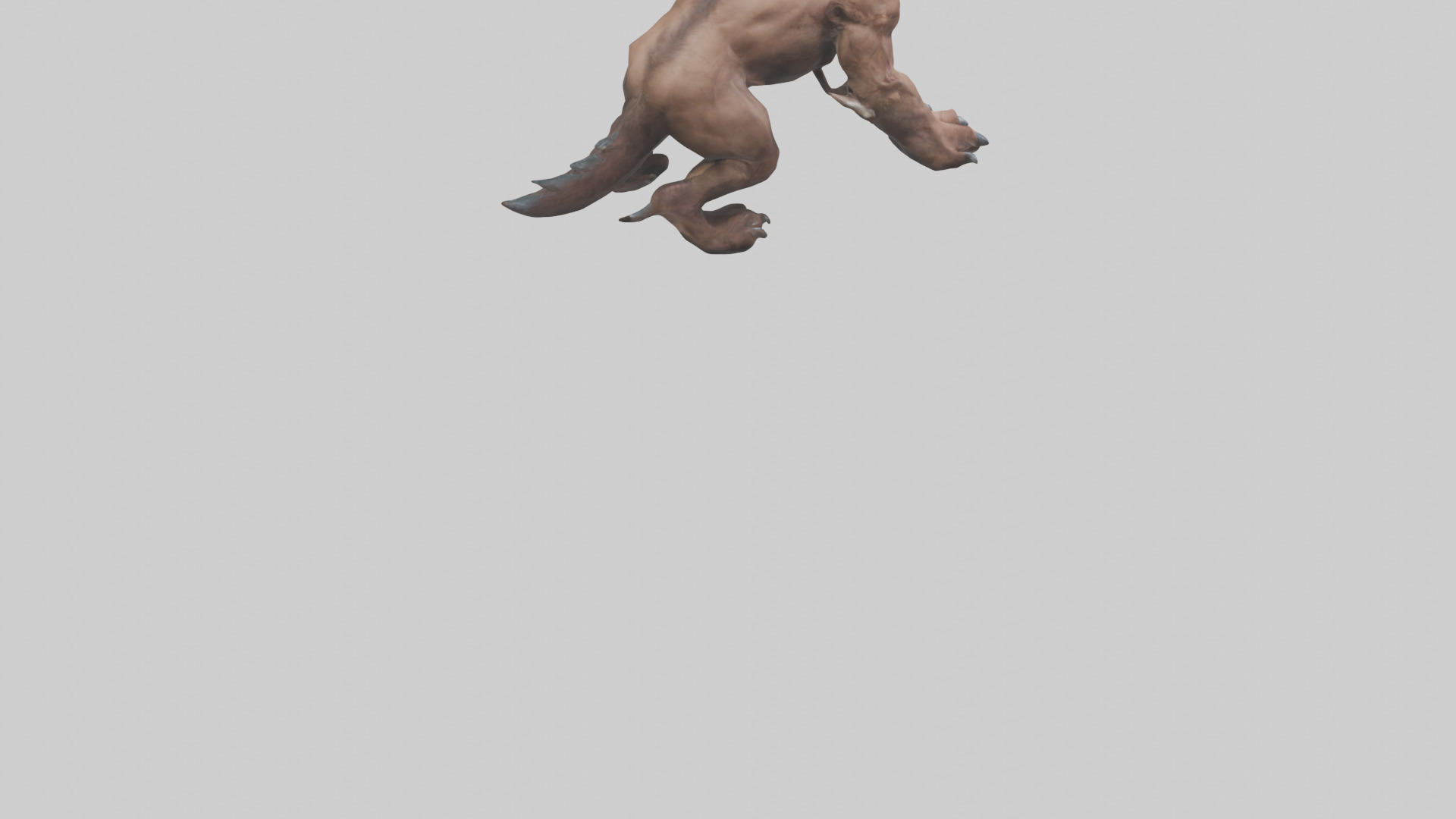 Raging Beast Model Low-poly 3D model_5