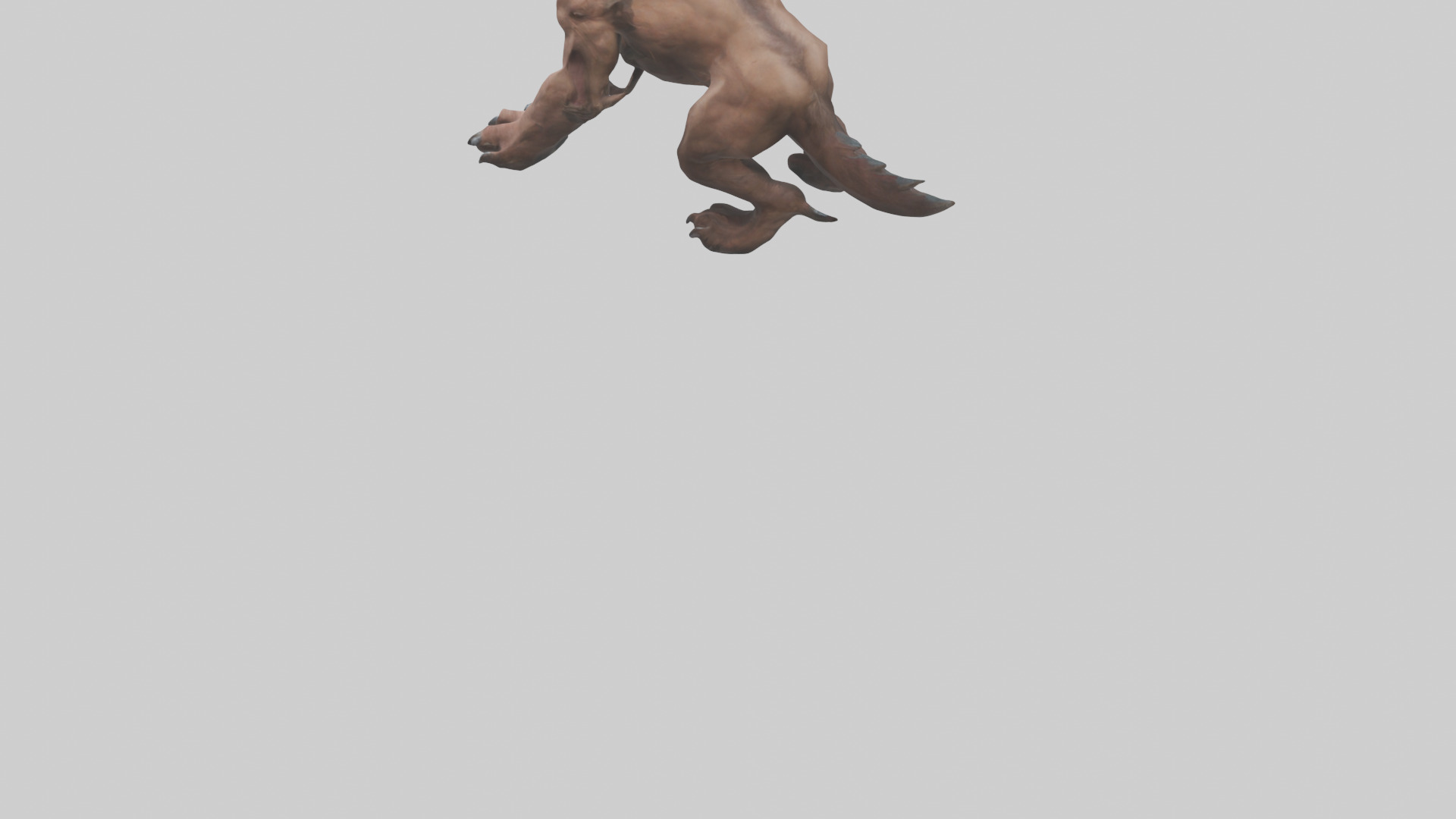 Raging Beast Model Low-poly 3D model_4