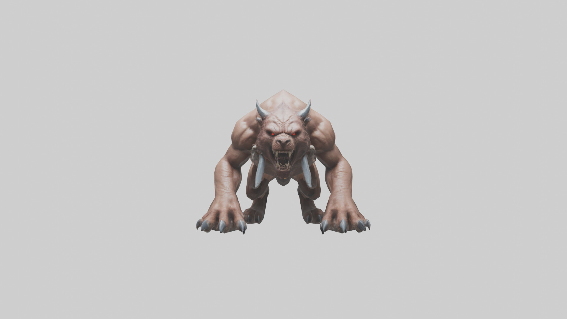Raging Beast Model Low-poly 3D model_9