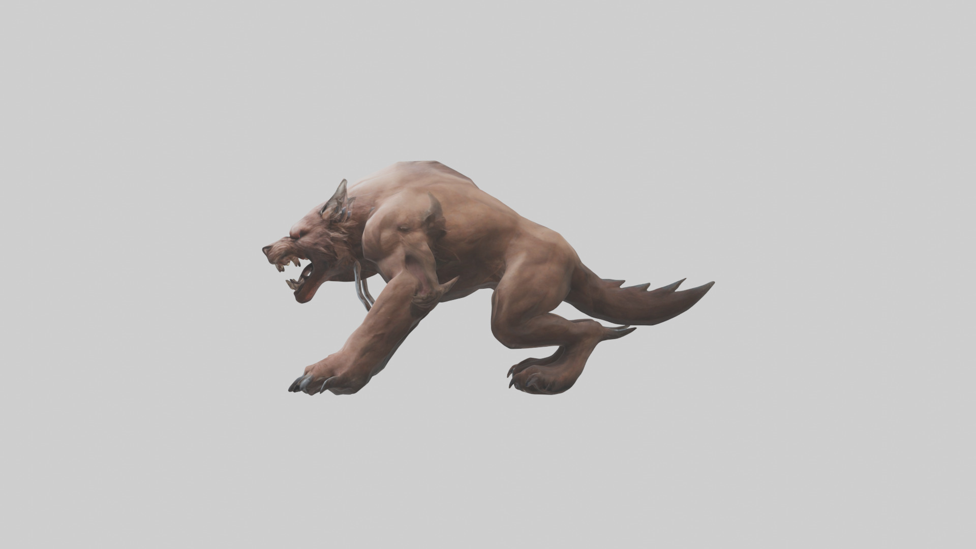 Raging Beast Model Low-poly 3D model_12