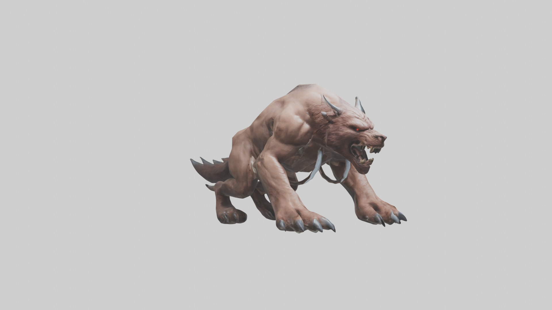 Raging Beast Model Low-poly 3D model_11