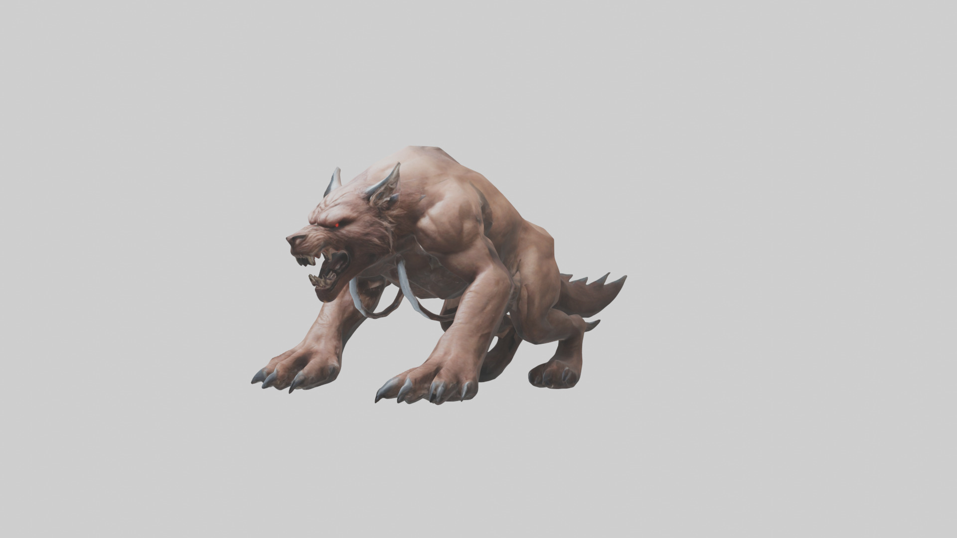 Raging Beast Model Low-poly 3D model_10