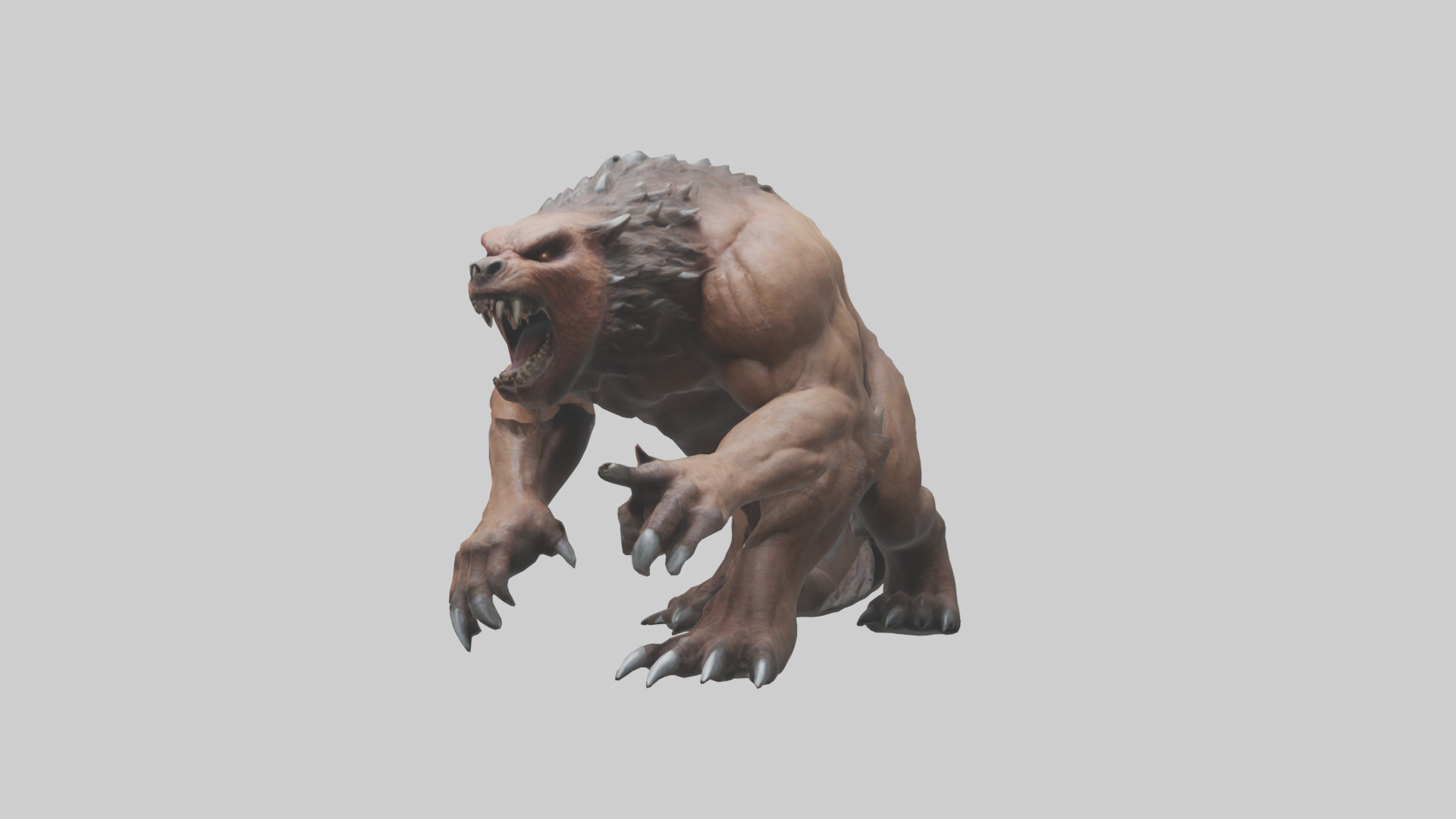 Raging beast model 2 Low-poly 3D model_10