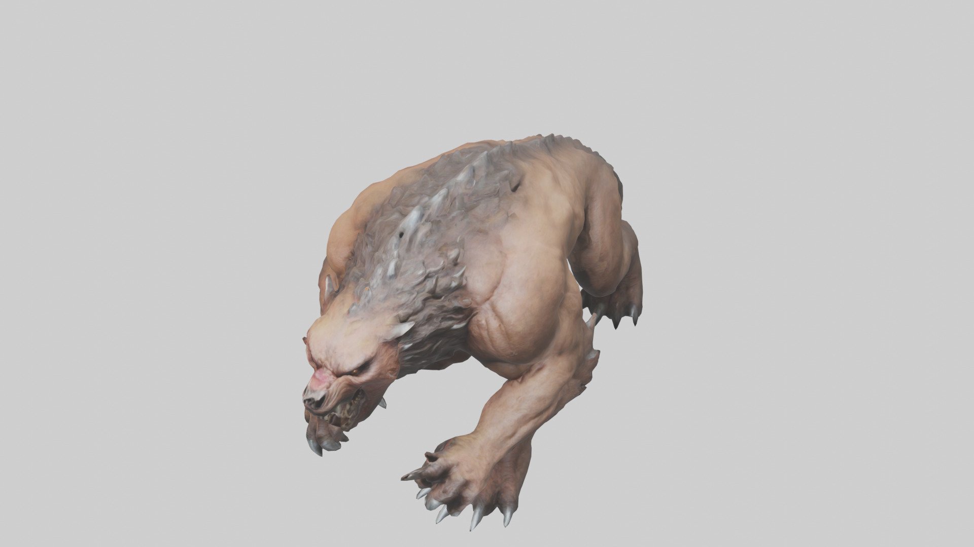 Raging beast model 2 Low-poly 3D model_16