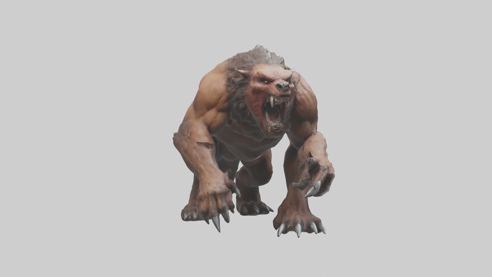 Raging beast model 2 Low-poly 3D model_12