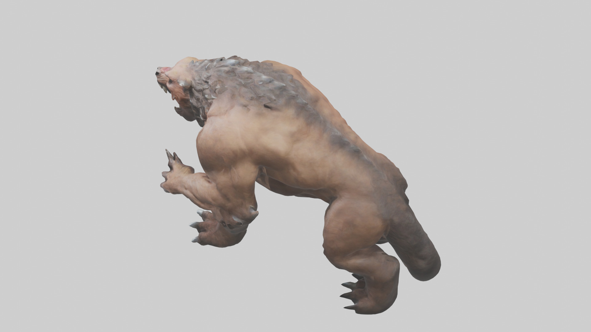 Raging beast model 2 Low-poly 3D model_17