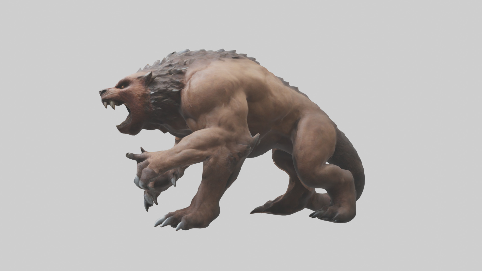 Raging beast model 2 Low-poly 3D model_11