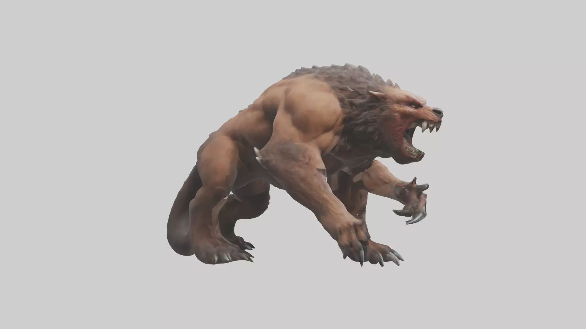 Raging beast model 2 Low-poly 3D model_0
