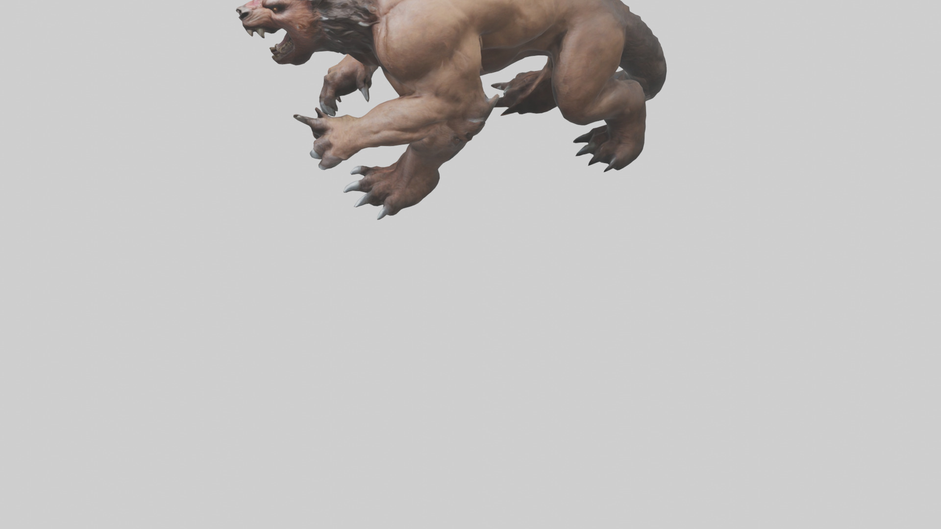 Raging beast model 2 Low-poly 3D model_6