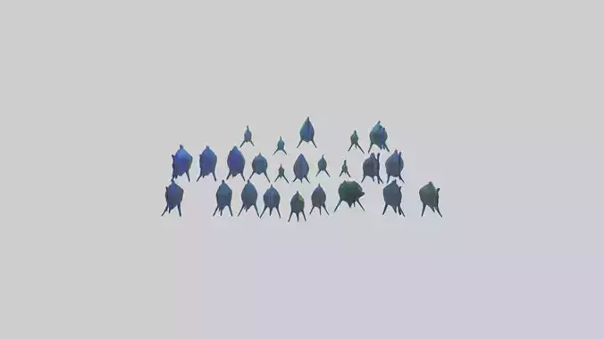 Rainbowfish schooling model