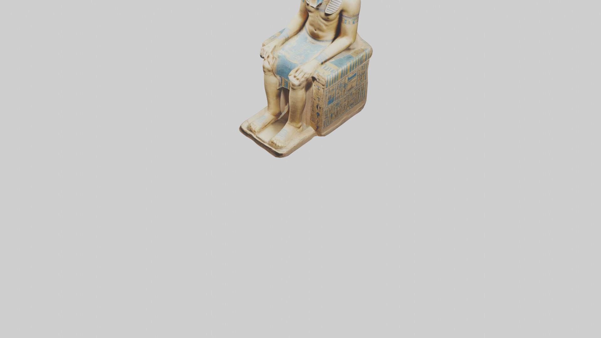 Ramses II statue model Low-poly 3D model_5