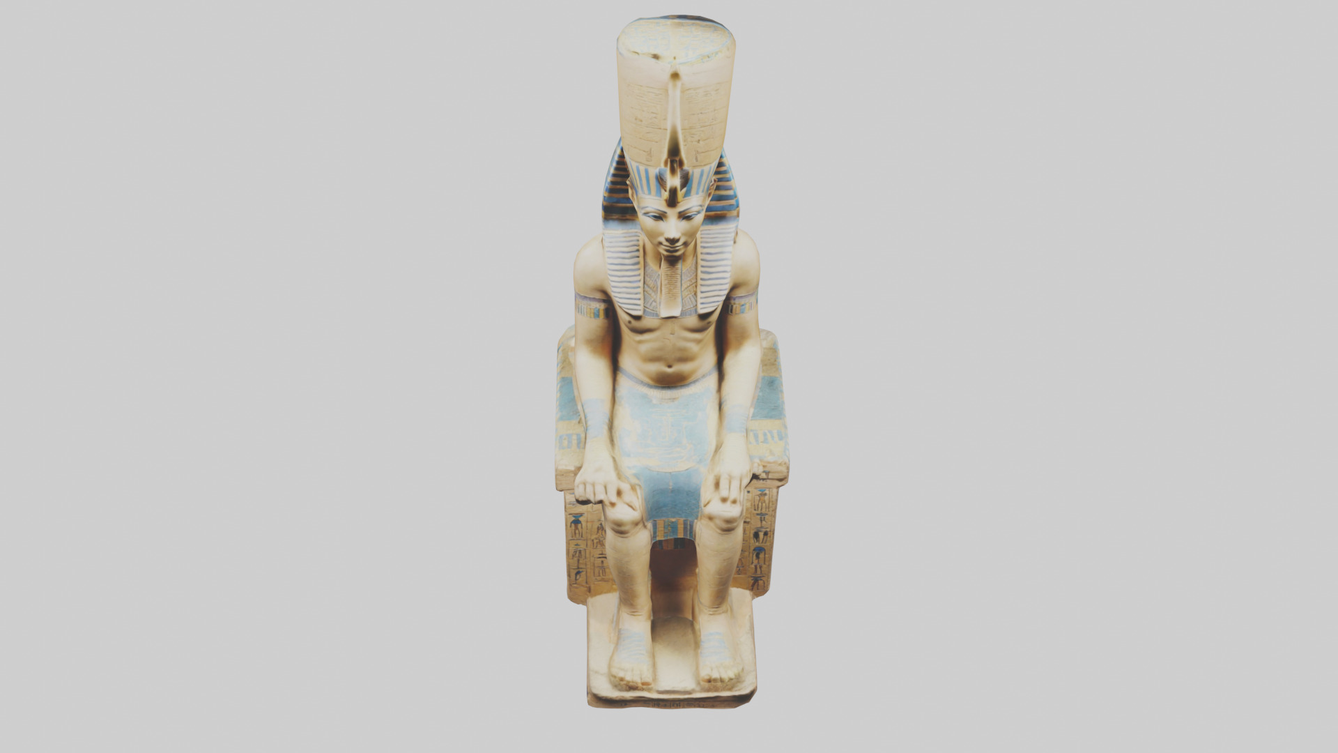 Ramses II statue model Low-poly 3D model_16