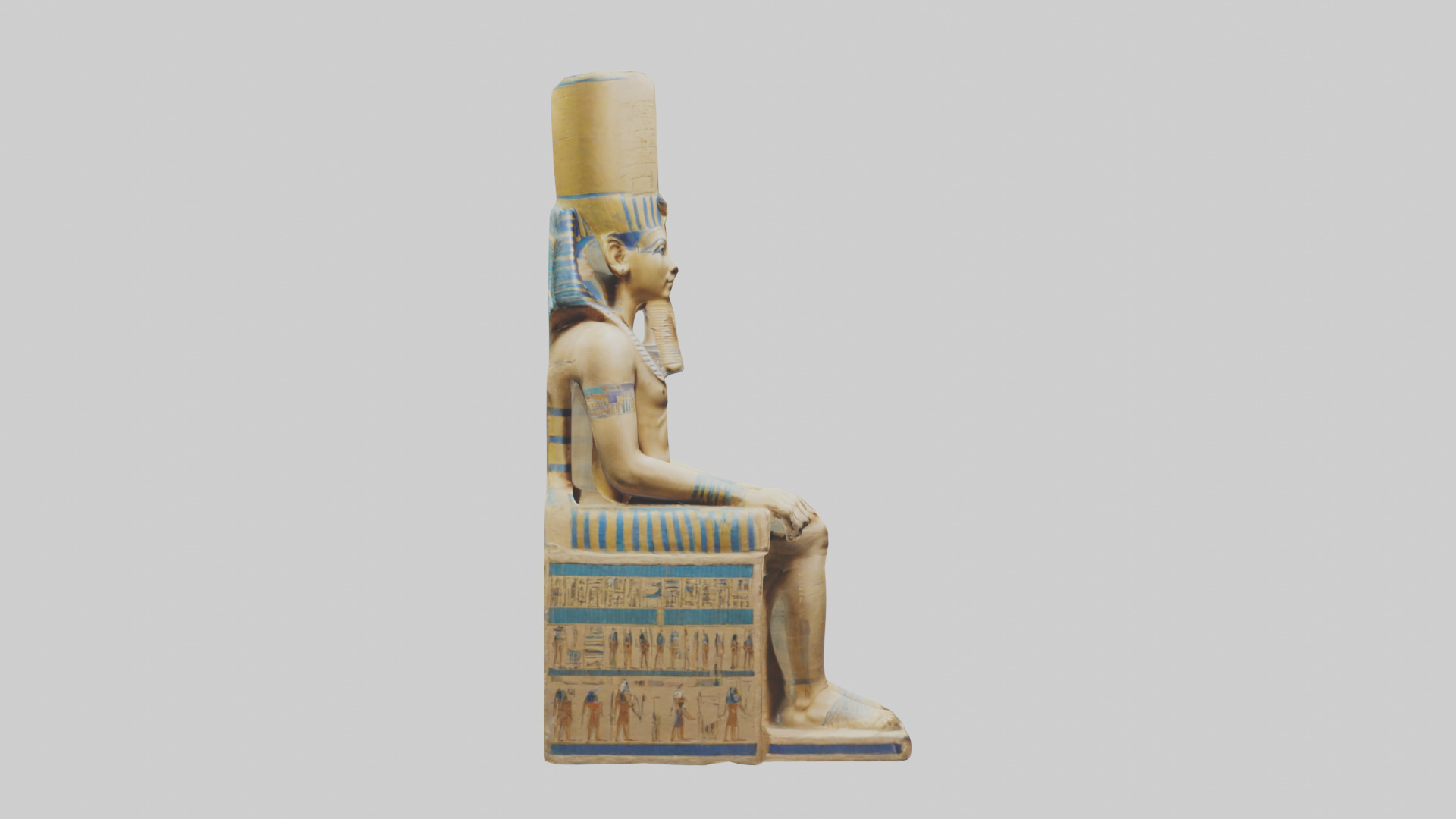 Ramses II statue model Low-poly 3D model_13