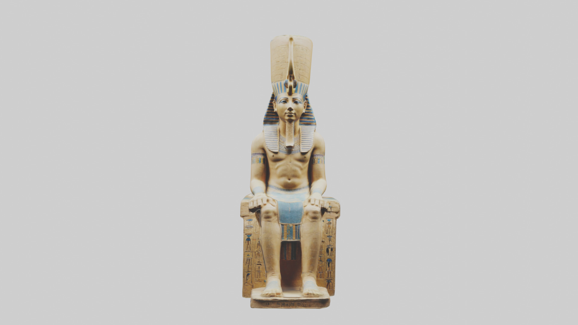 Ramses II statue model Low-poly 3D model_9