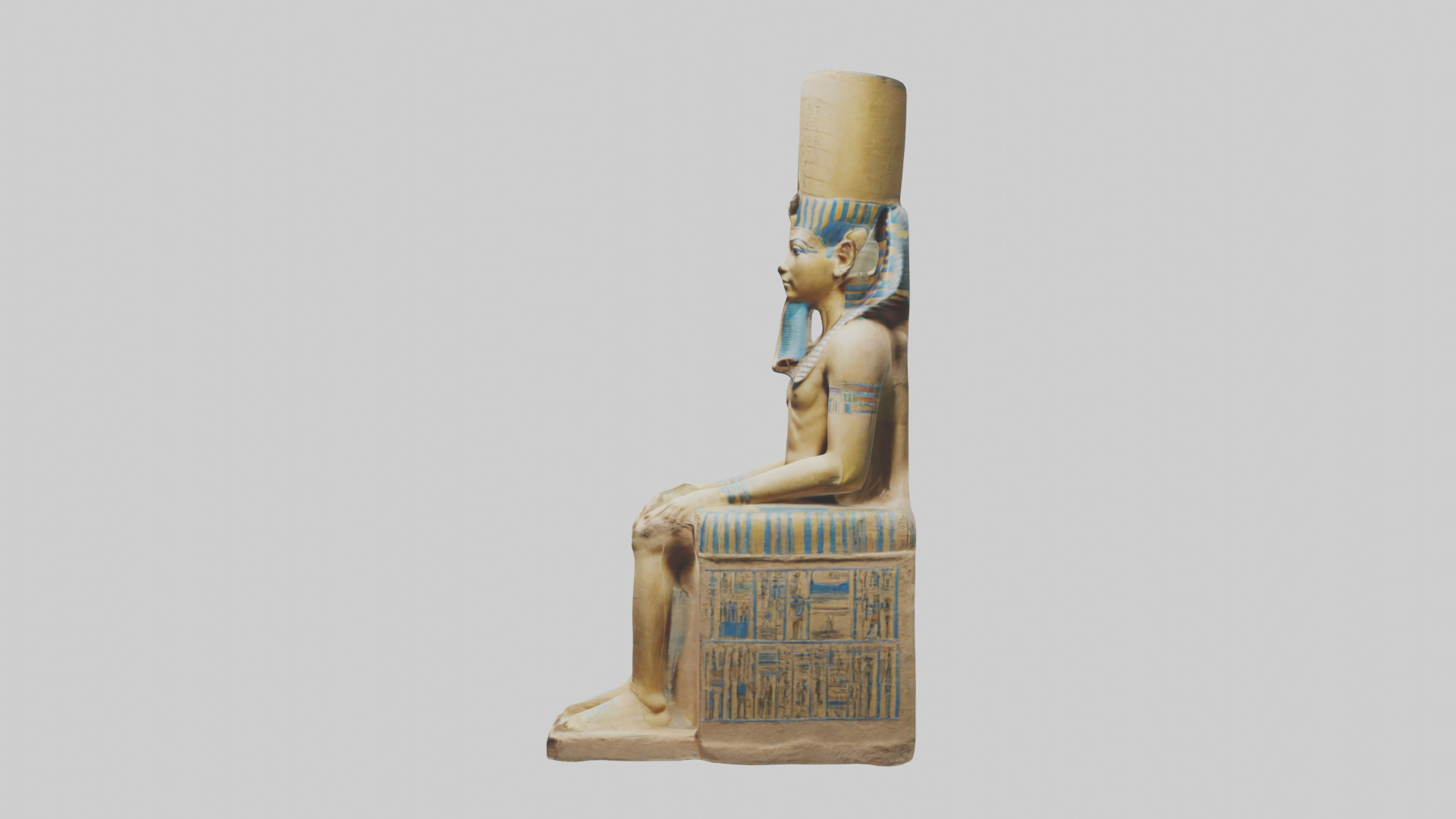 Ramses II statue model Low-poly 3D model_12