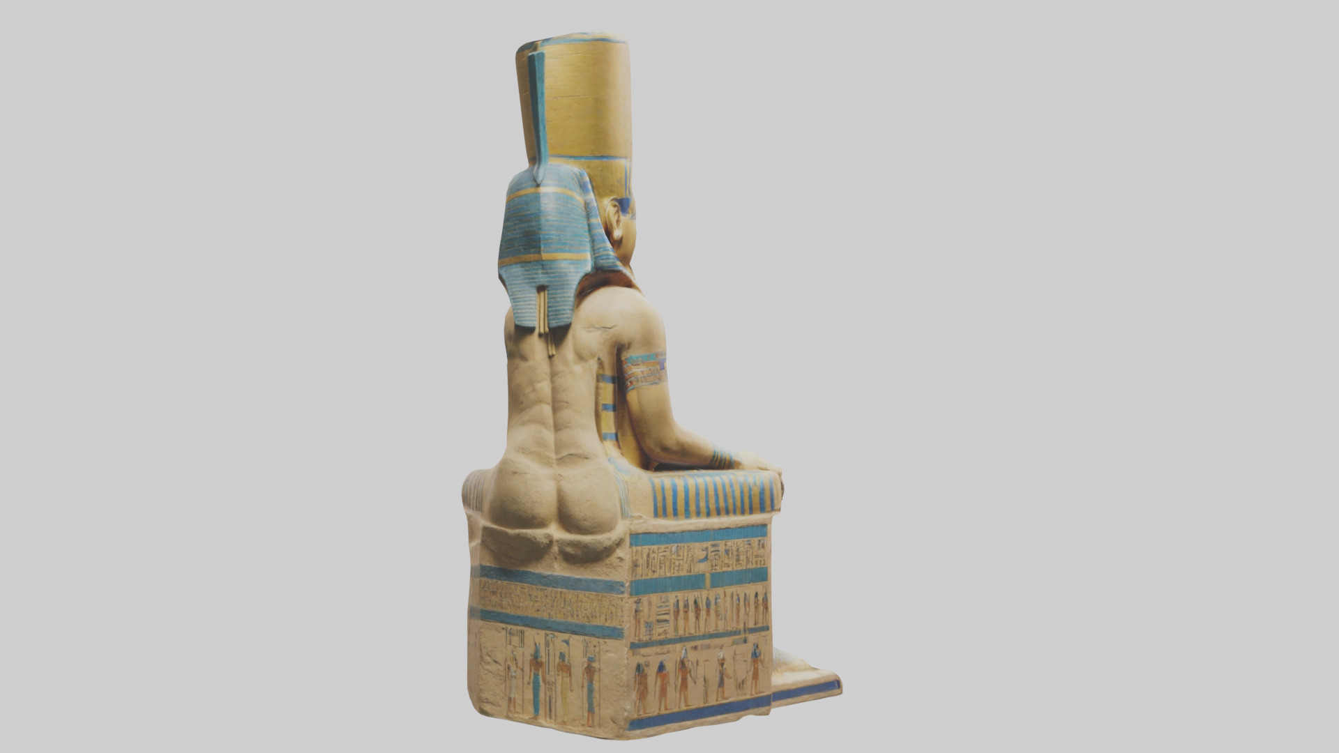 Ramses II statue model Low-poly 3D model_2
