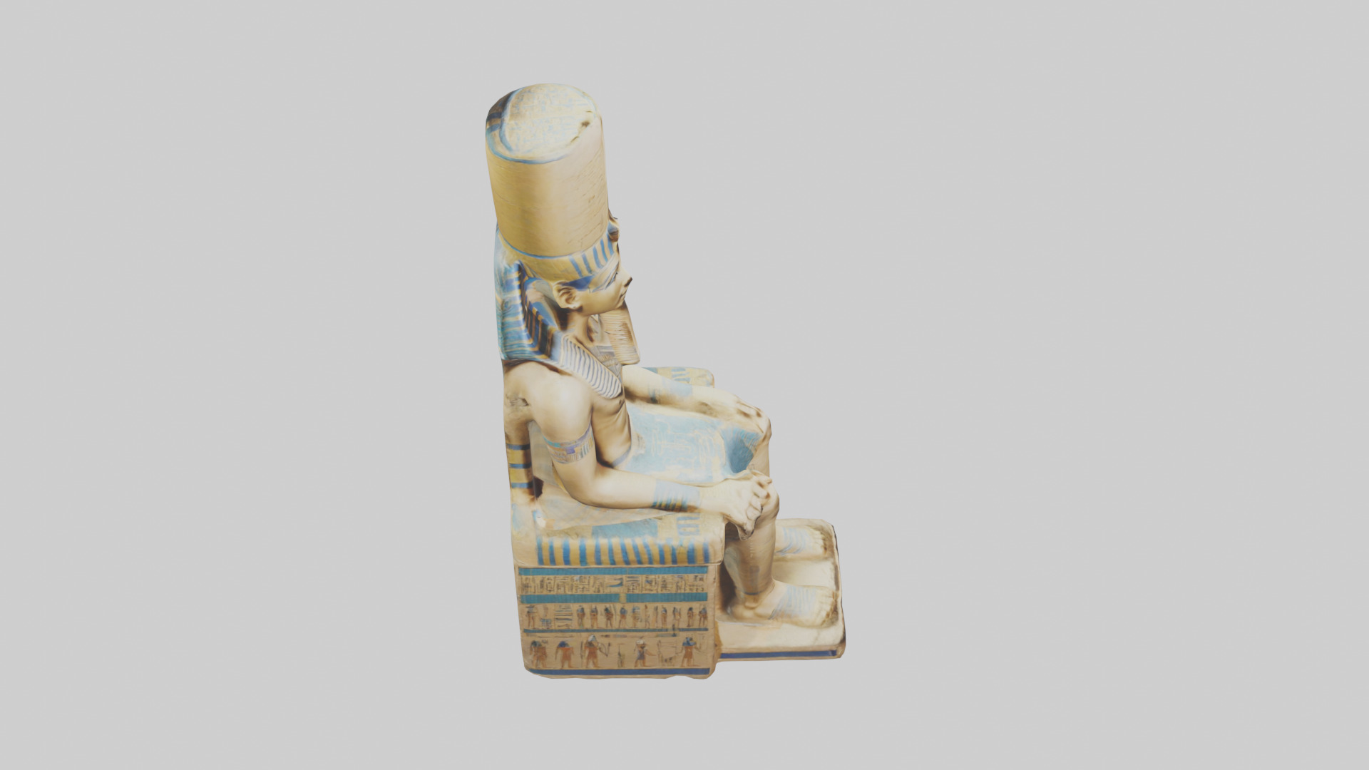 Ramses II statue model Low-poly 3D model_18