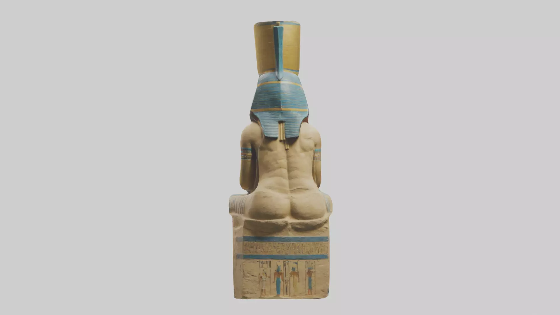 Ramses II statue model Low-poly 3D model_0