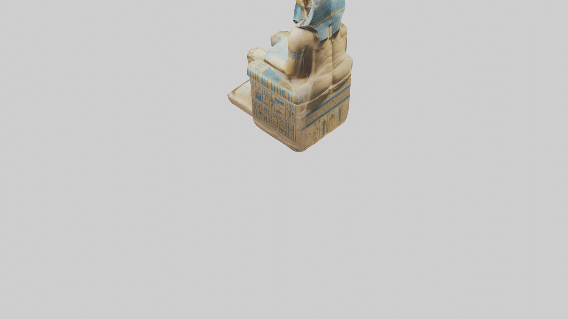 Ramses II statue model Low-poly 3D model_3