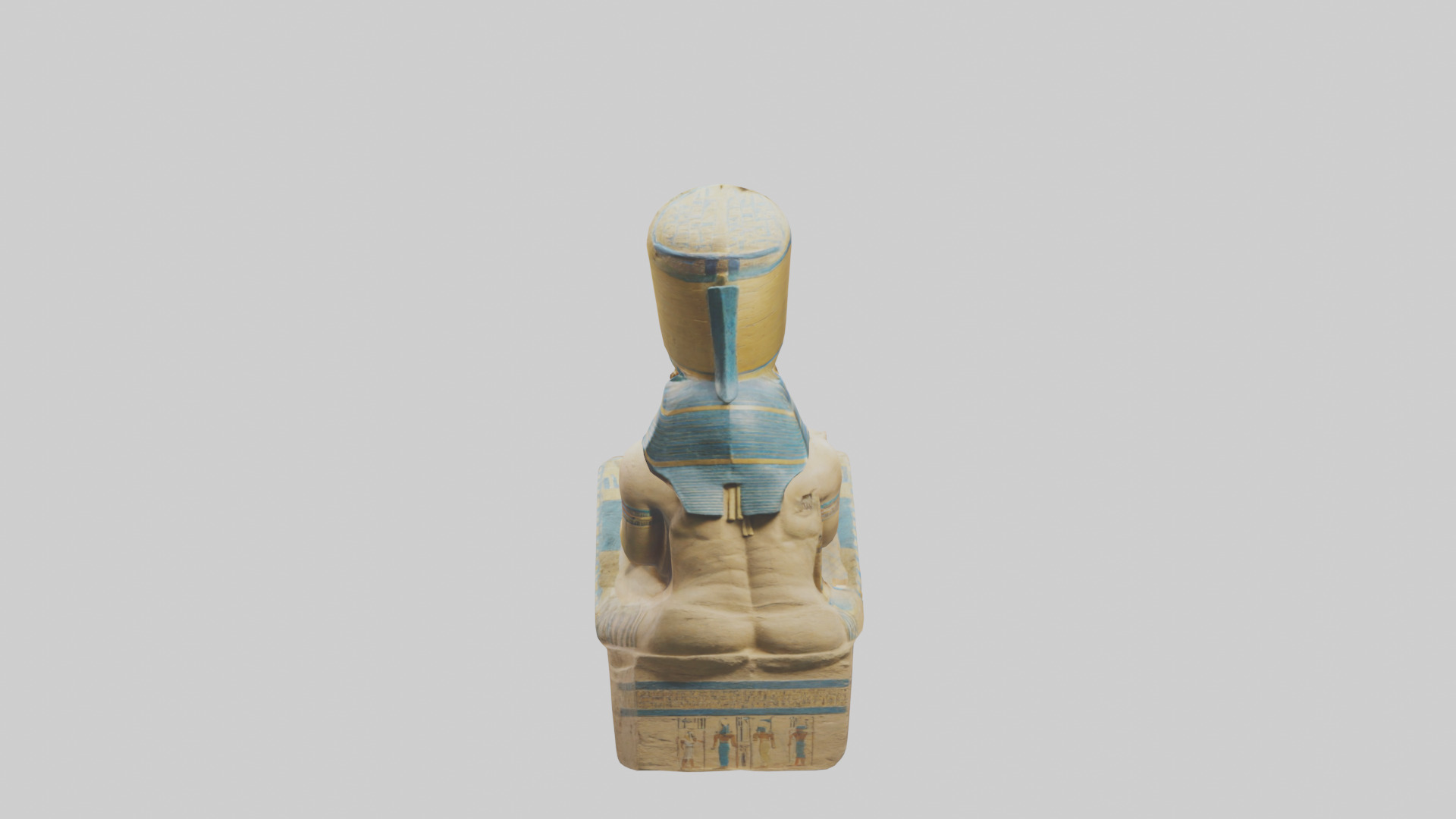 Ramses II statue model Low-poly 3D model_15