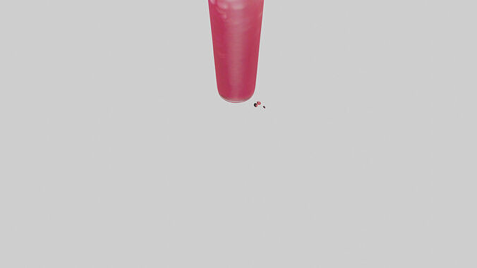 Raspberry lemonade model Low-poly 3D model 6