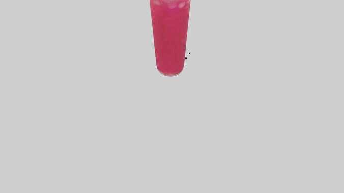 Raspberry lemonade model Low-poly 3D model 7
