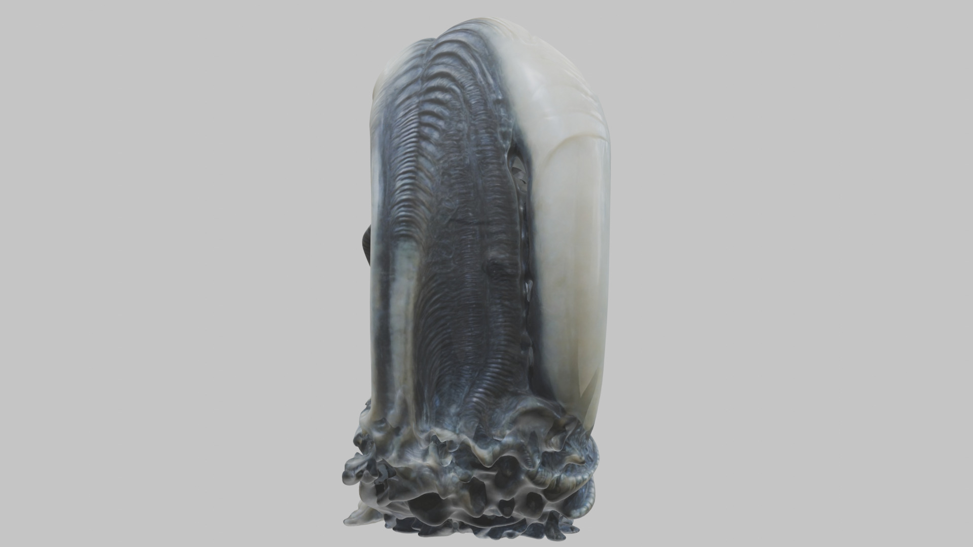 HR Giger Alien Bust  Xenomorph Creature Low-poly 3D model_7