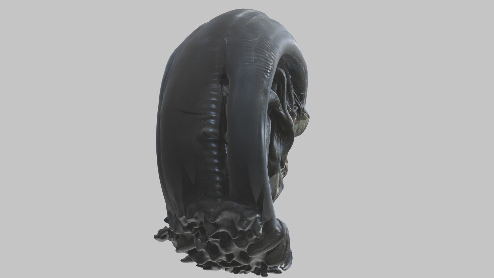 HR Giger Alien Bust  Xenomorph Creature Low-poly 3D model_54