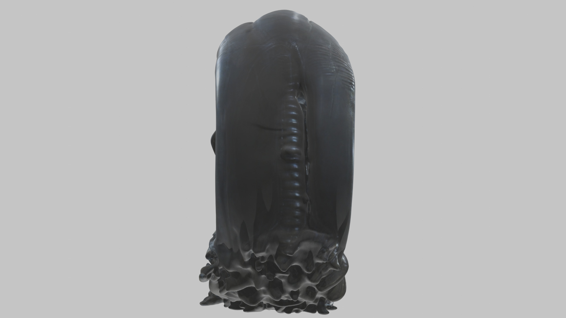 HR Giger Alien Bust  Xenomorph Creature Low-poly 3D model_55