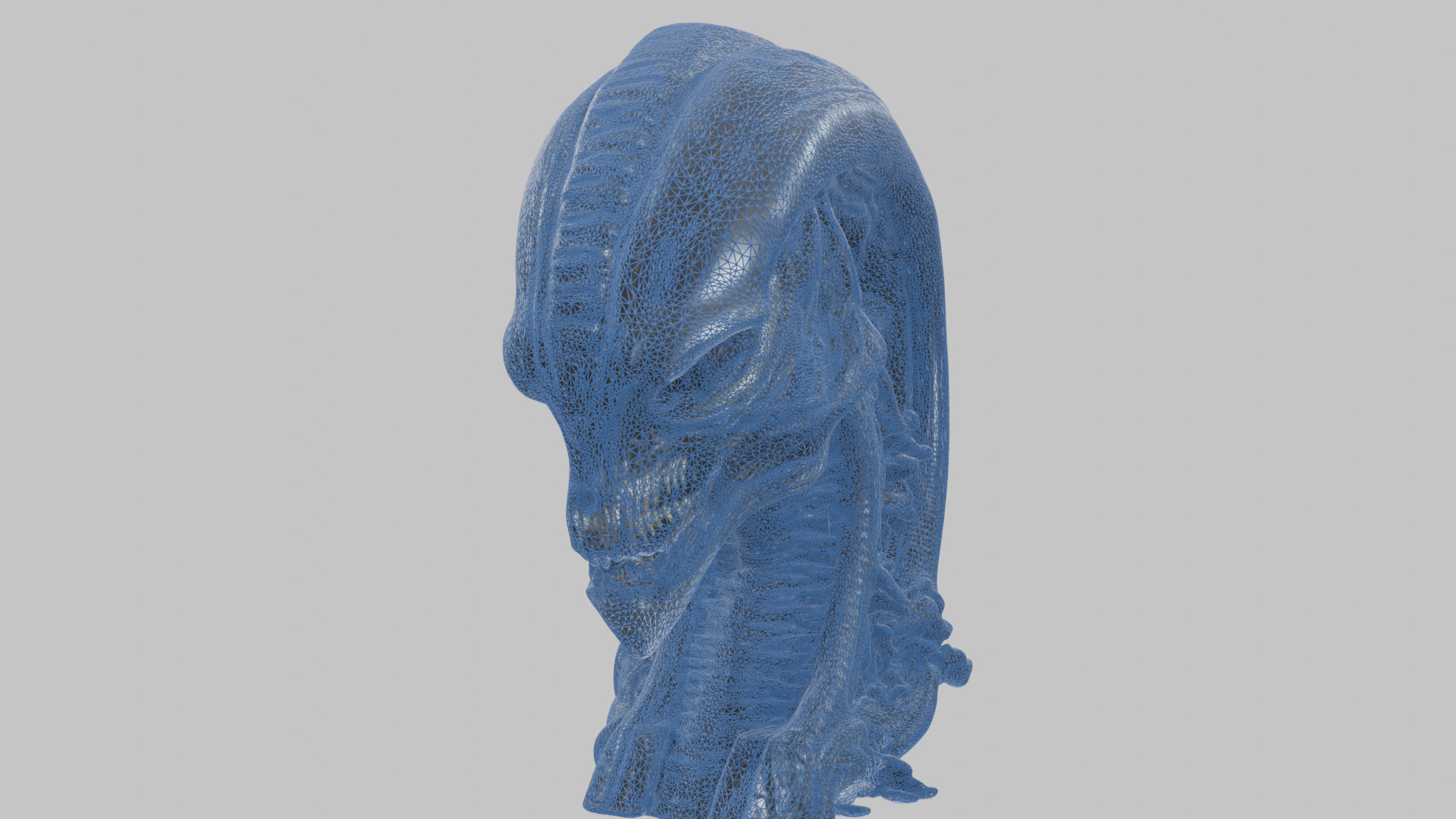 HR Giger Alien Bust  Xenomorph Creature Low-poly 3D model_46