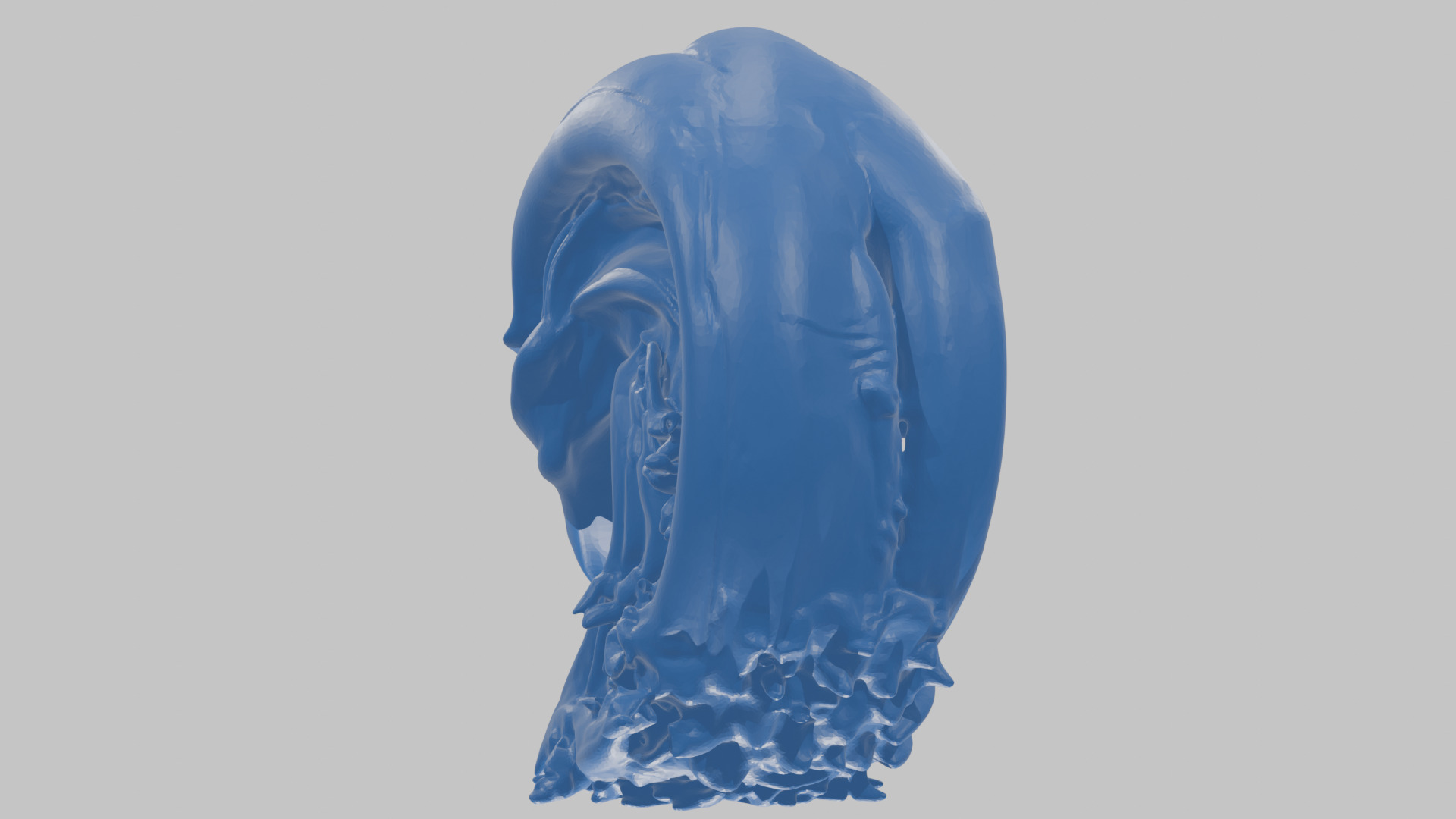 HR Giger Alien Bust  Xenomorph Creature Low-poly 3D model_72