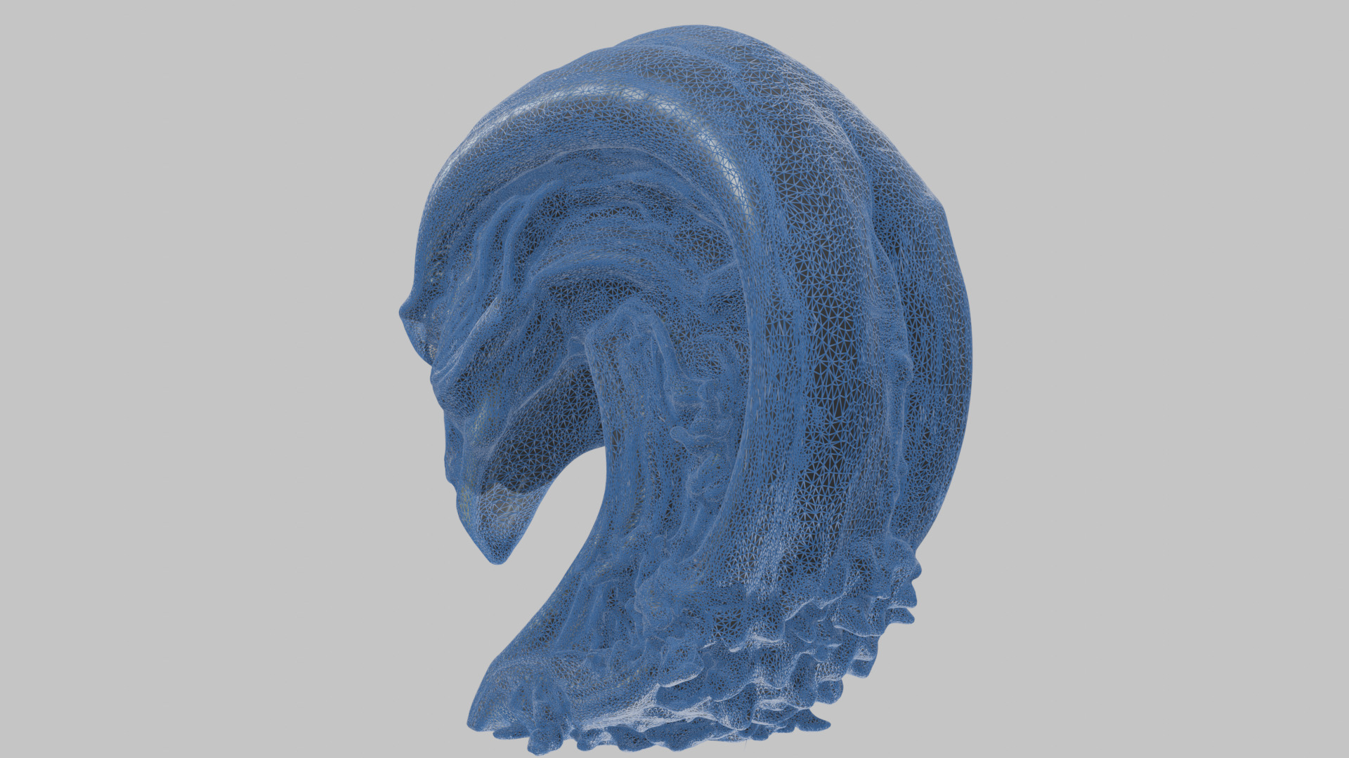 HR Giger Alien Bust  Xenomorph Creature Low-poly 3D model_41