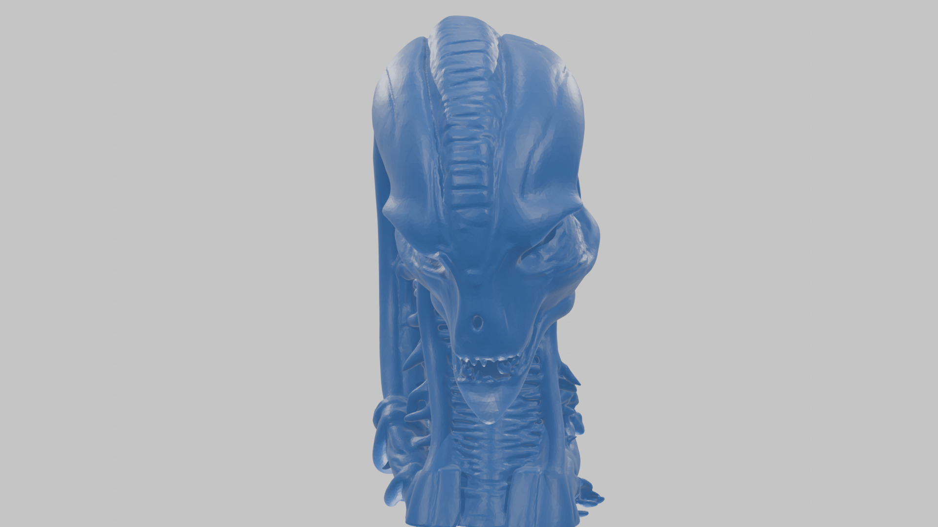HR Giger Alien Bust  Xenomorph Creature Low-poly 3D model_79