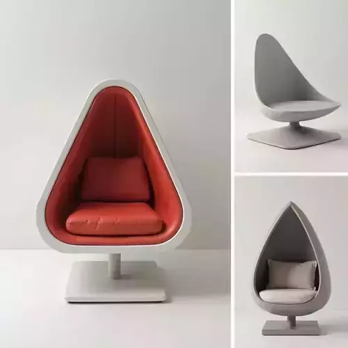 Triangle Square Bottom Chairs STL OBJ FBX  Miniatures 3D print model