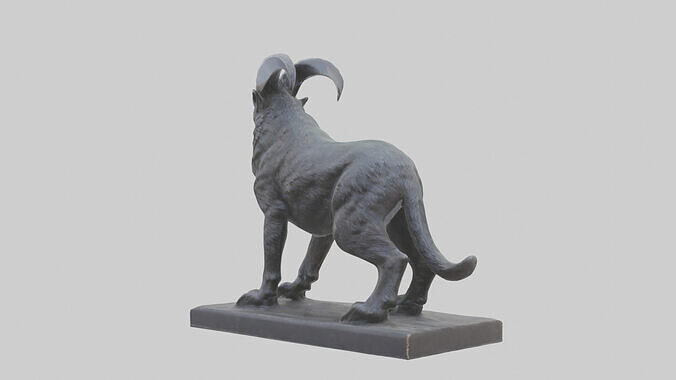 Ratel statue model Low-poly 3D model
