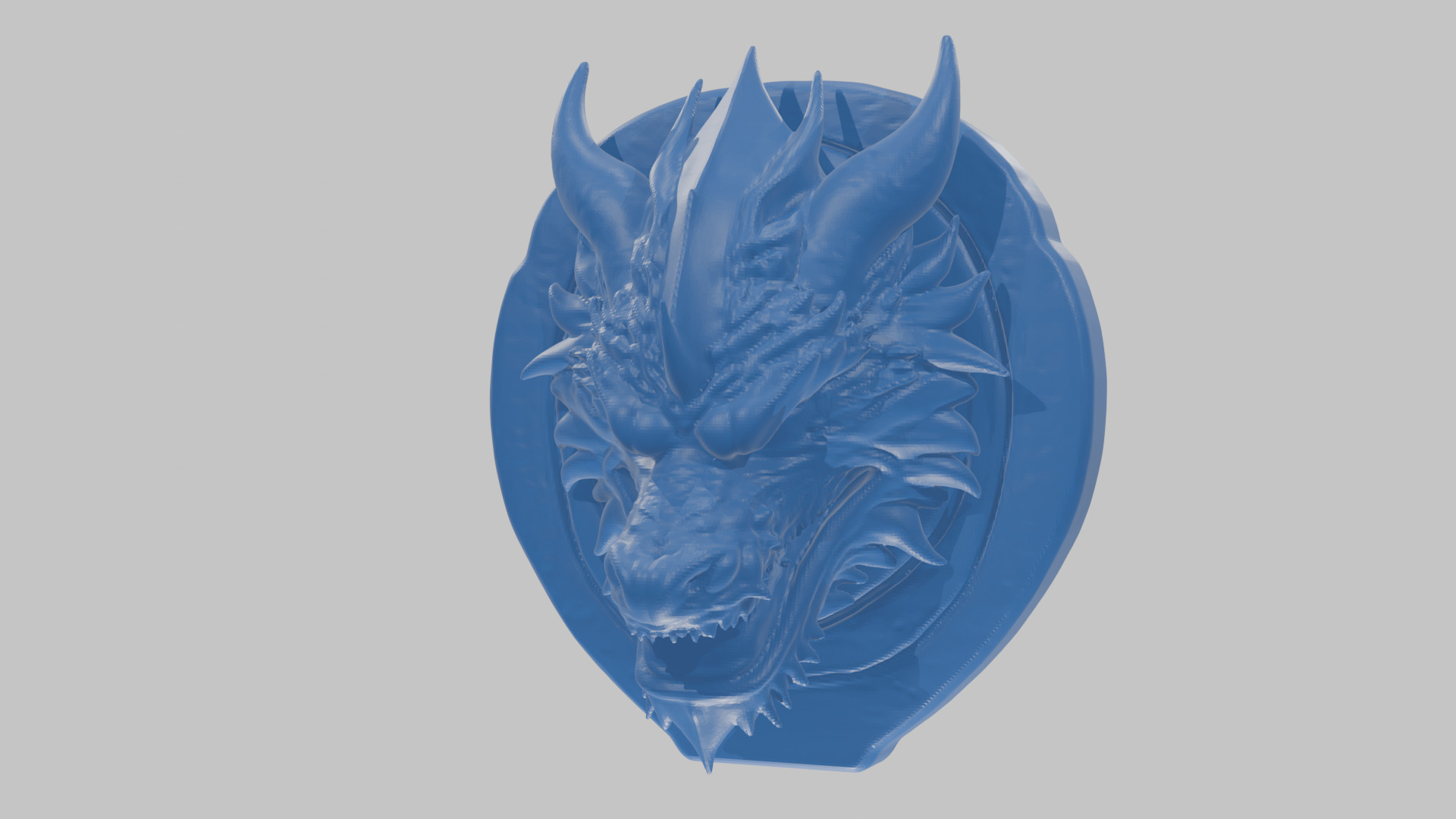 Detailed Medieval Dragon Head - Marble Sculpted Wall Mount  Low-poly 3D model_50