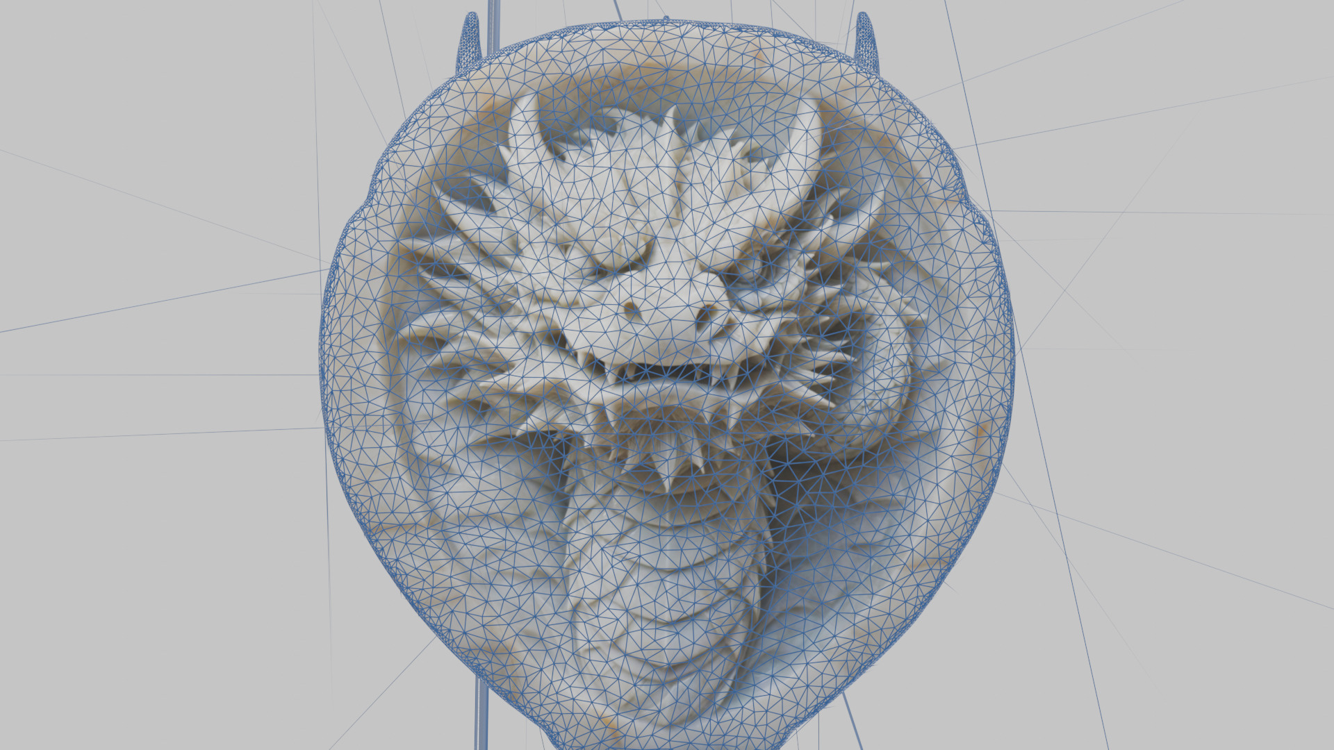Detailed Medieval Dragon Head - Marble Sculpted Wall Mount  Low-poly 3D model_34