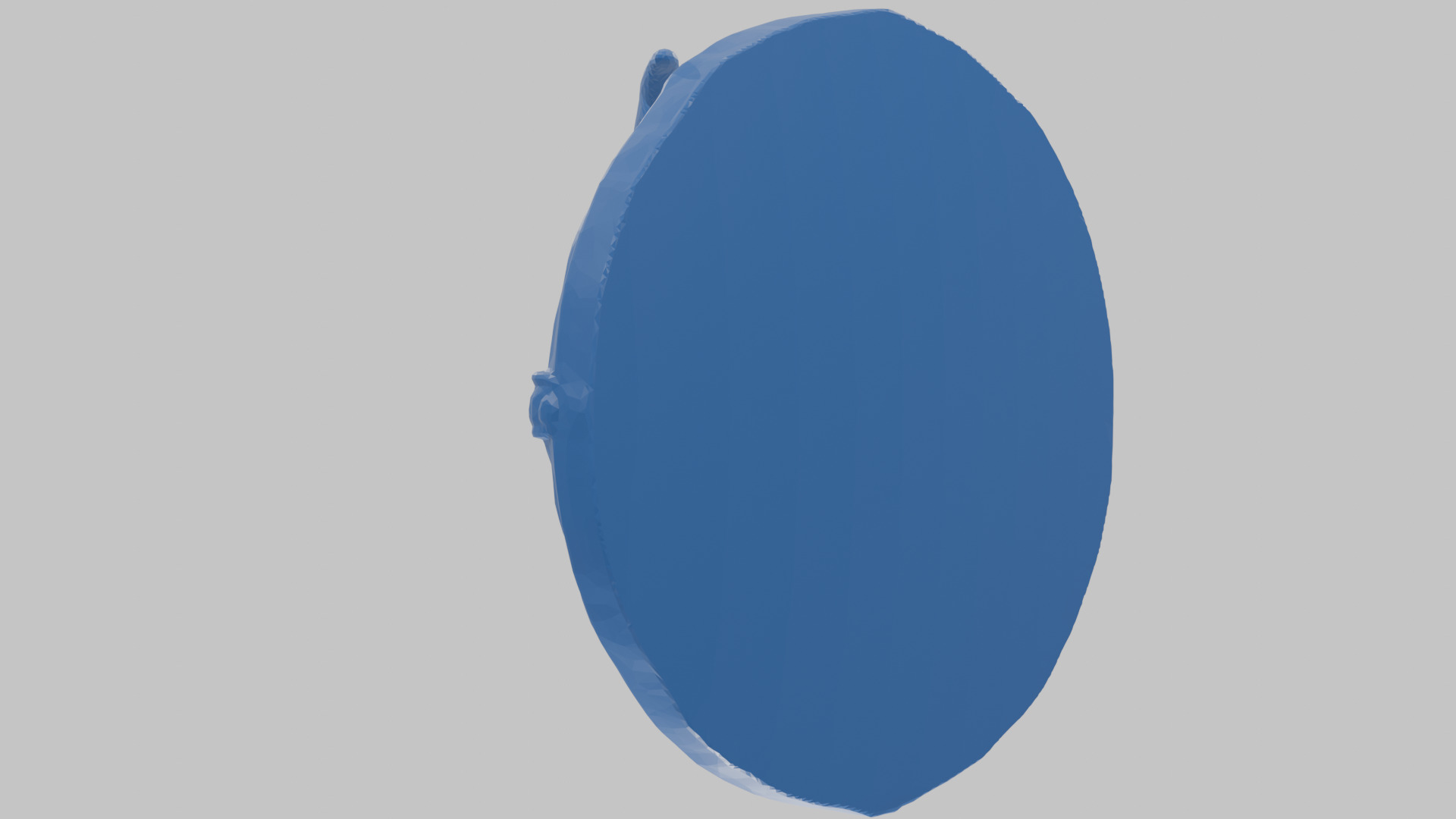 Medieval Dragon Head Bust Marble Sculpture Low-poly 3D model_71