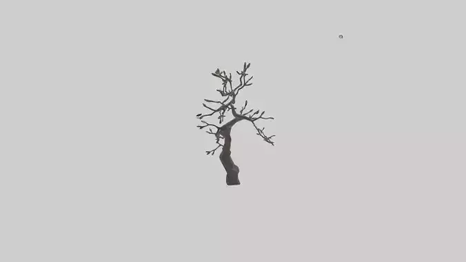 Reaching Branch Sculpture model Low-poly 3D model