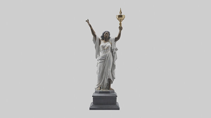 Rebirth of Freedom statue model Low-poly 3D model