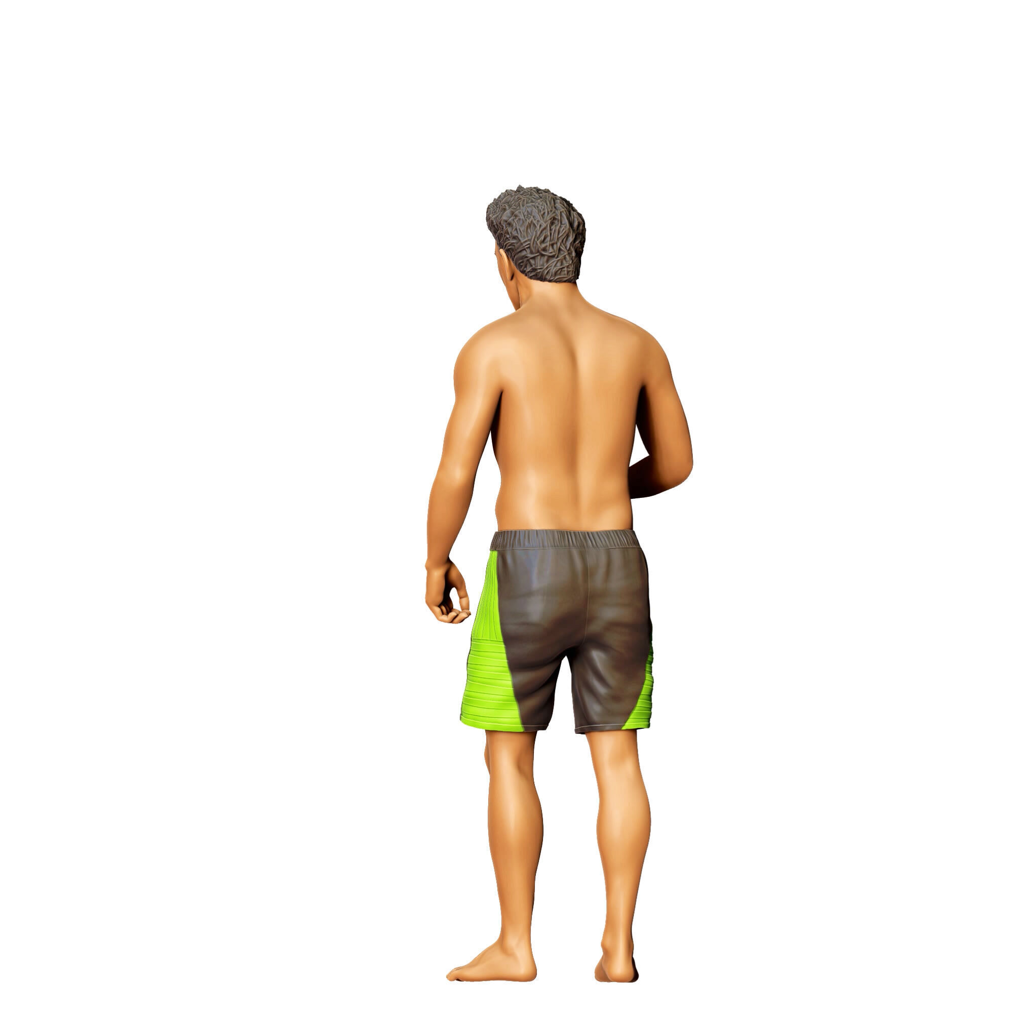 N5 Pool Party man drinking beer 3D print model_17
