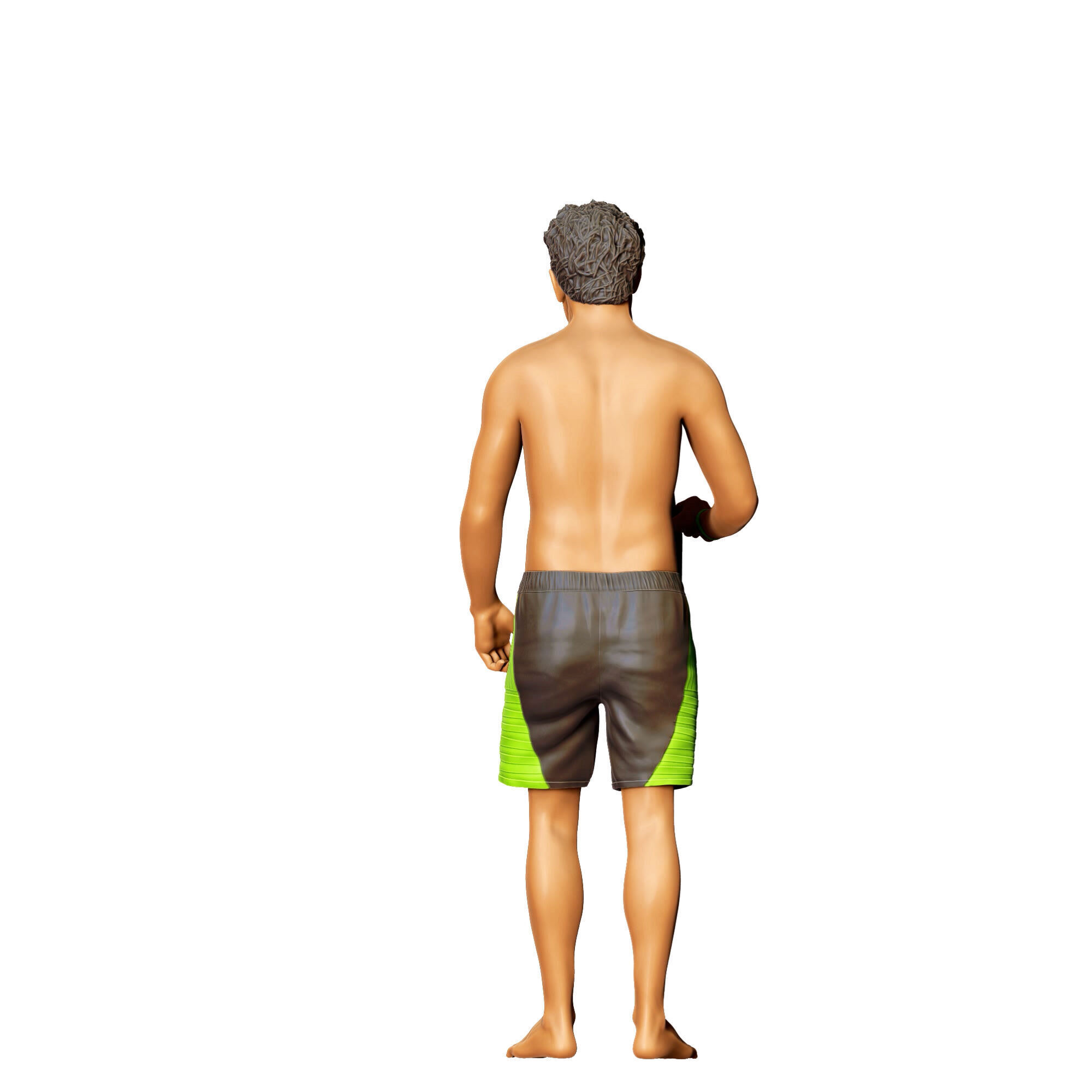 N5 Pool Party man drinking beer 3D print model_15