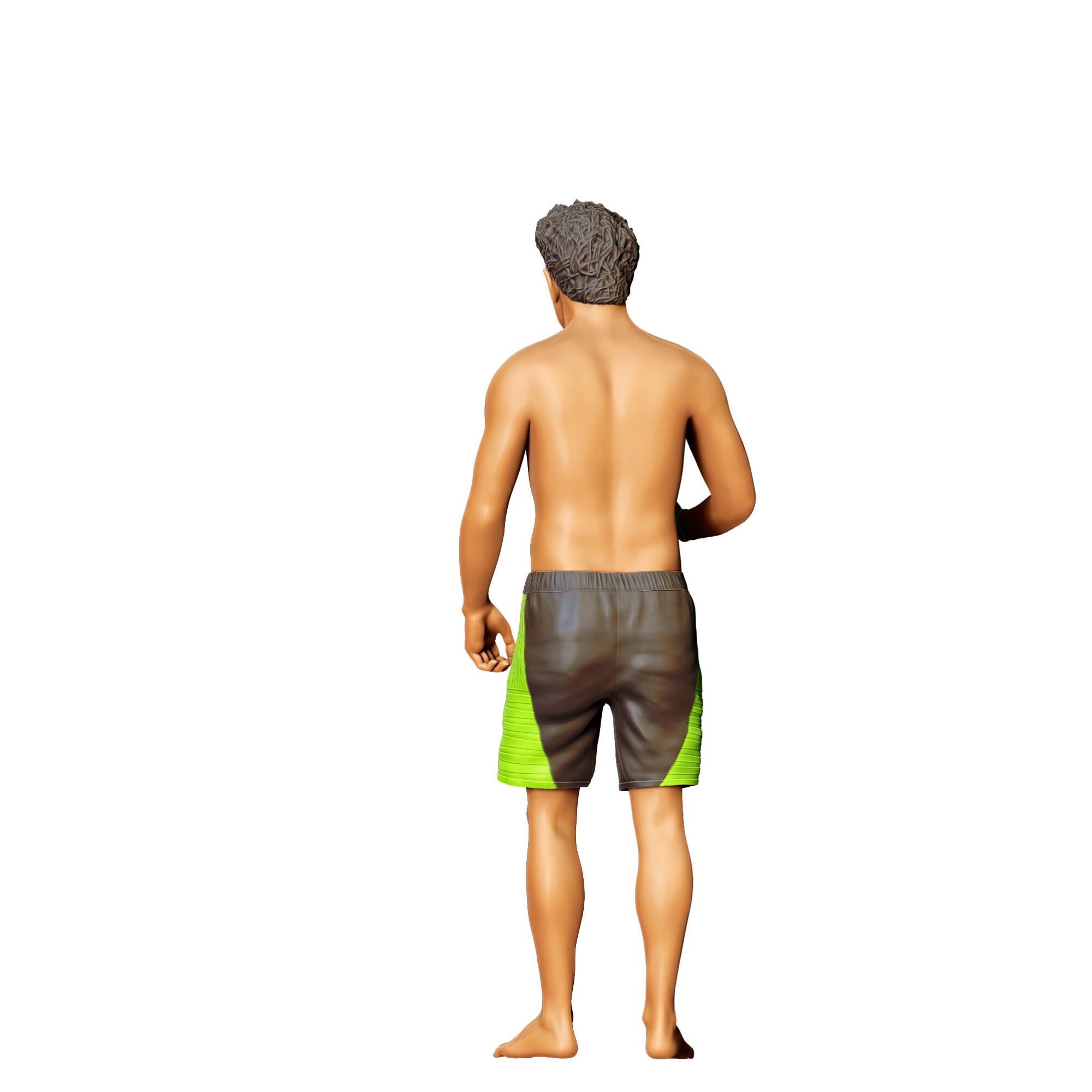 N5 Pool Party man drinking beer 3D print model_16