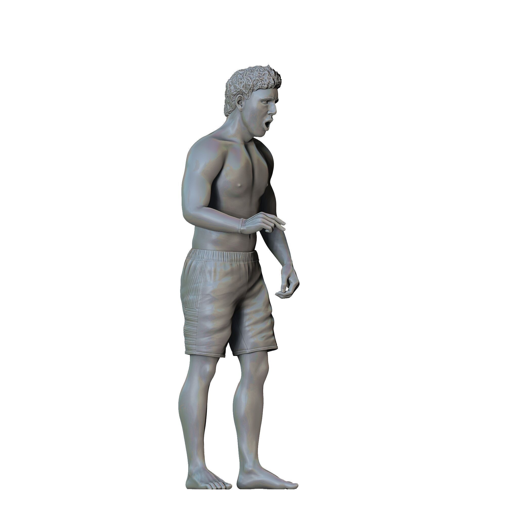 N5 Pool Party man drinking beer 3D print model_32