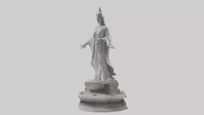 Rebirth of Peace statue model Low-poly 3D model
