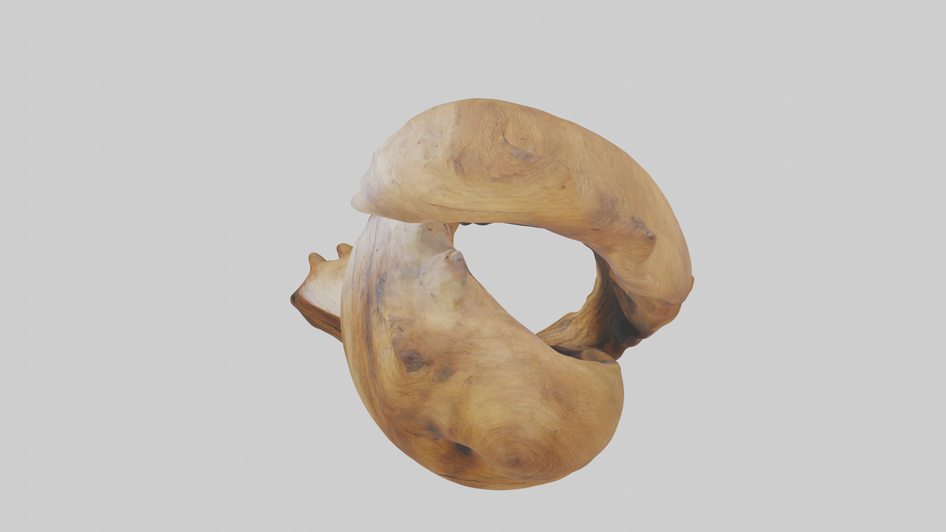 Reclaimed wood sculpture model Low-poly 3D model_17