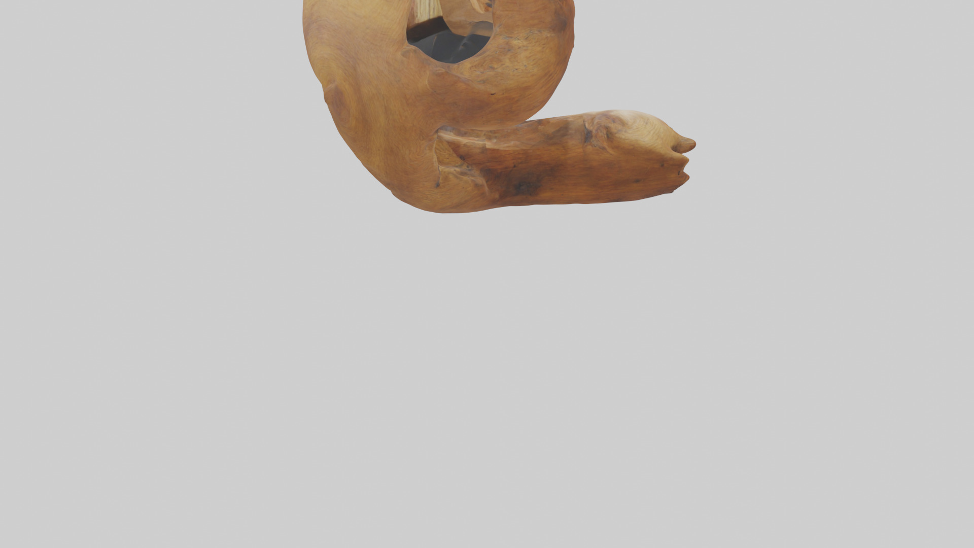 Reclaimed wood sculpture model Low-poly 3D model_4