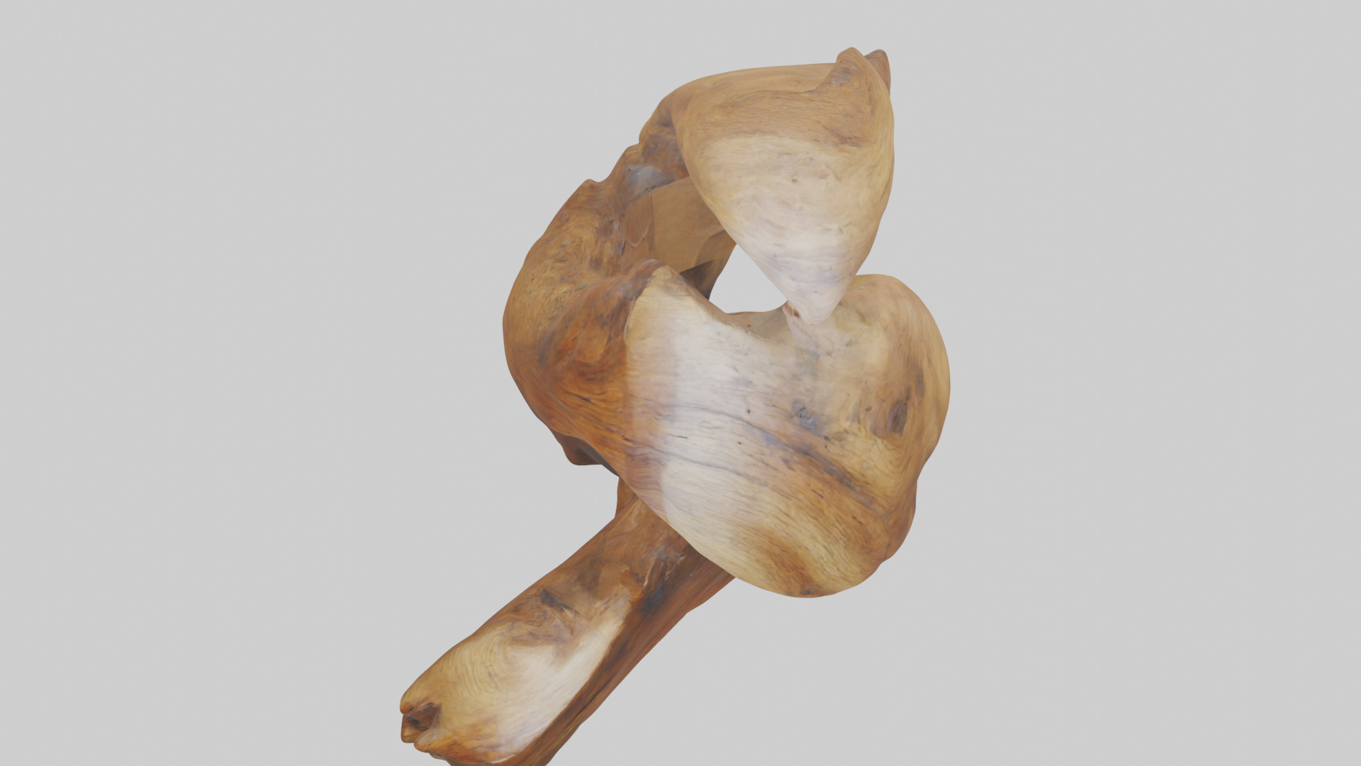 Reclaimed wood sculpture model Low-poly 3D model_16